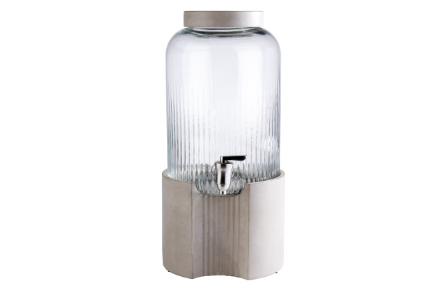 APS - Buffet dispenser per bevande Ø cm 22x45 7 litri rubinetto acciaio  inox contenitore in vetro 10400 - VEMO