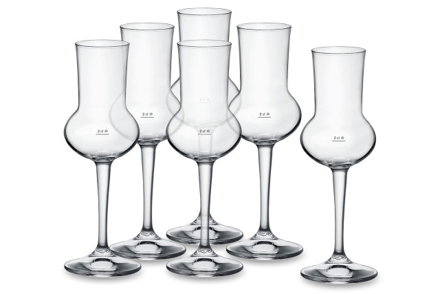 BORMIOLI ROCCO - Riserva Liquori set 6 bicchiere calice grappa II