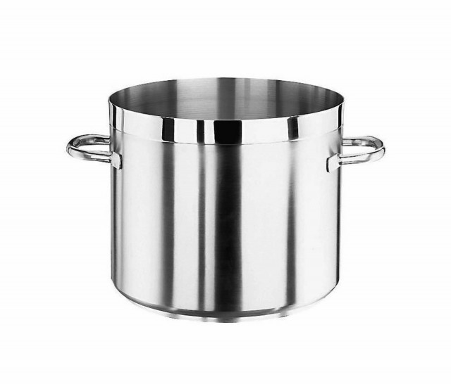 PADERNO WORLD CUISINE - Pentola bassa cm 24 Serie 1100 inox h cm 21 Lt 8,5  11105-24 - VEMO