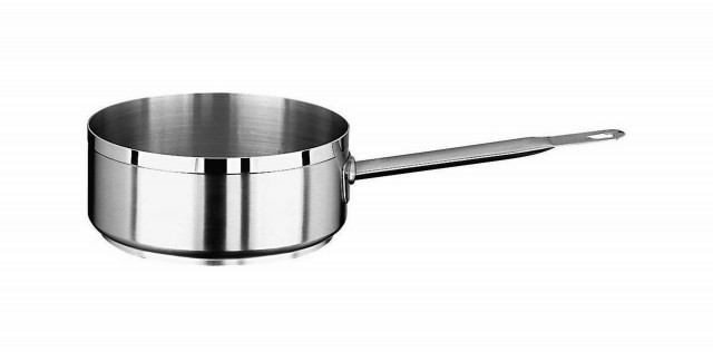 PADERNO WORLD CUISINE - Casseruola bassa 1 manico cm 24 Serie 1100 inox h  cm 9,5 Lt 4,3 11108-24 - VEMO