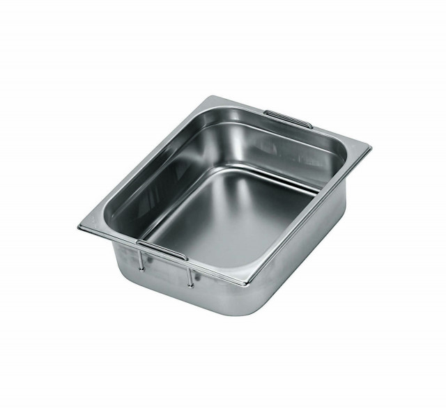 Teglia gastronorm 1/1 in acciaio inox, alta 10 cm.