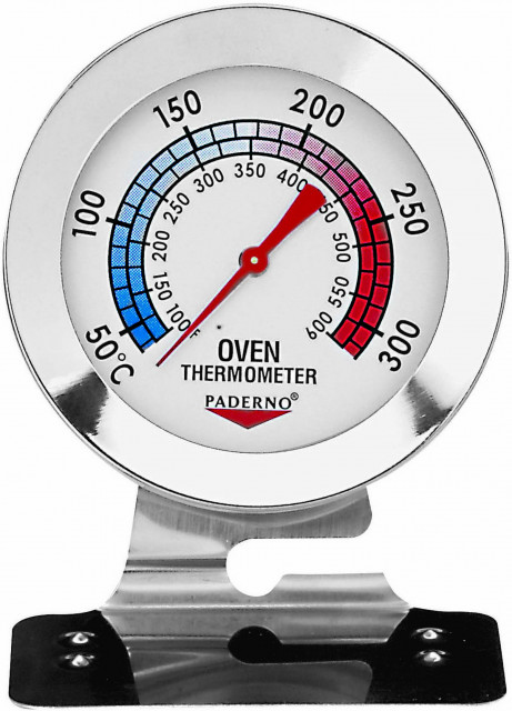 PADERNO WORLD CUISINE - Termometro Forno Ø cm 7 inox scala 10° range  +38+316°C 19709-00 - VEMO