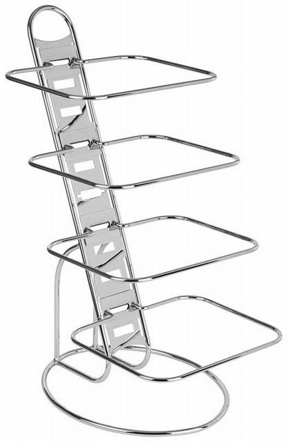 PADERNO WORLD CUISINE - Supporto cm 31,5x56 h 66 4 posti GN 1/2 metallo  cromato 41403-03 - VEMO