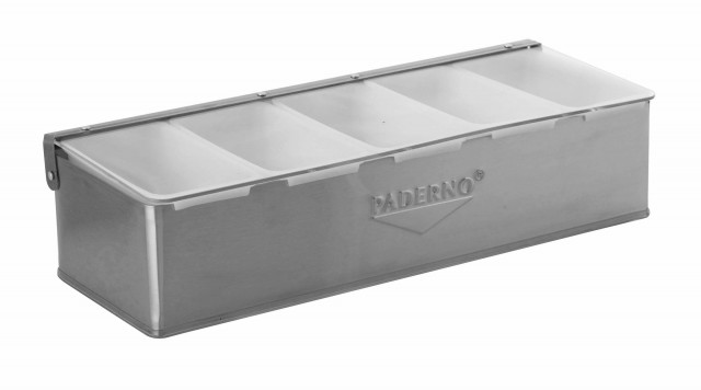 PADERNO WORLD CUISINE - Portaspezie 5 vaschette inox 41782-05 - VEMO