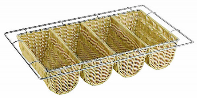 PADERNO WORLD CUISINE - Porta posate polyrattan e filo cromato 42584-04 -  VEMO